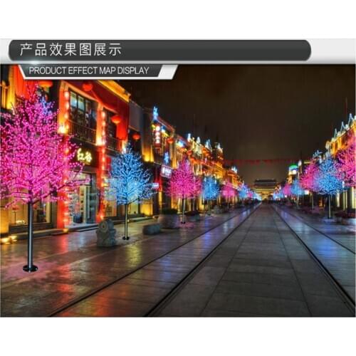 New led Christmas tree cherry blossom tree lights 1.5 m-3.0m high simulation trunk wedding lights holiday lights garden decorat