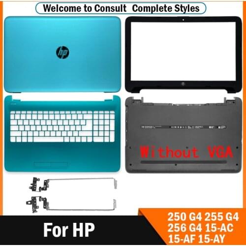 NEW For HP 250 255 256 G4 15-AC 15-AF Laptop LCD Back Cover/Front Bezel/ Hinges/Palmrest/Bottom Case Top Cover 854990-001 Green