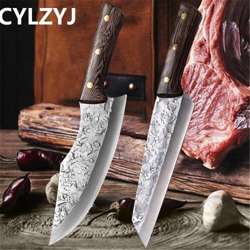 Butcher Knife Stainless Steel Vegetables Meat Chopping Knife Razor Sharp Cleaver Kitchen Knife Outdoor survival knife Chef Knife