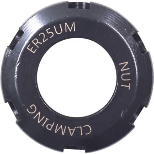 Pouvoir ER25UM Type Collet Clamping Nut for CNC Milling Chuck Holder Black NEW