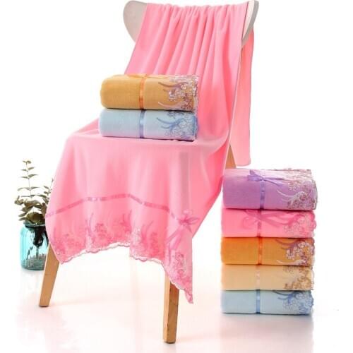 Dropshipping New Microfiber Towel with Bath Towels Women Beach Hand Towel Bathroom Set for Family Guest Bathrooms 2pcs/set