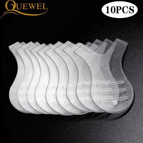 Quewel Y-shape Silicone Eyelashes Lift- Lash Lifting Tool 10pcs Makeup Silicone Brush 3D Curler Eyelash Extension Graft Brush