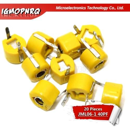 20pcs 40P 40PF 6mm JML06-1 DIP trimmer Adjustable capacitor
