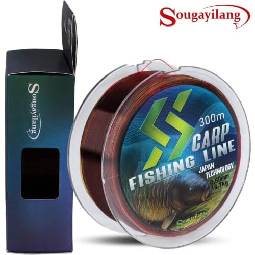 Sougayilang 150m 300m Carp Fishing Line Durable Monofilament Line 0.18-0.5mm Super Strong River Lake Fishing Line Fishing Tackle