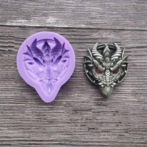 Dragon Head Fondant Silicone Mold Animals Dragon Baking Chocolate Resin Mold