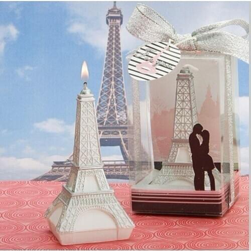 Wedding Birthday Candles Romantic Wedding Eiffel Tower Wedding Decoration Scented Flameless Birthday Candles Cake DIY Gifts