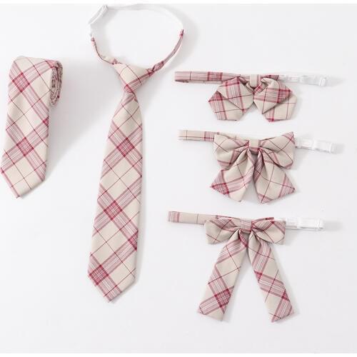 Jk Uniform Bow Tie Women Solid Striped Womens Bows Tie All-match Uniform School Students Simple Trendy Formal Elegant Ladies Bow