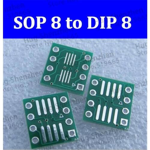 10pcs SOP8 TSSOP8 to DIP8 Interposer Moudle PCB Board Adapter Plate