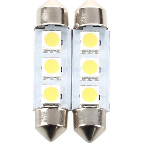 2x BULB SHUTTLE FESTOON 3 LED 39MM CANBUS WHITE