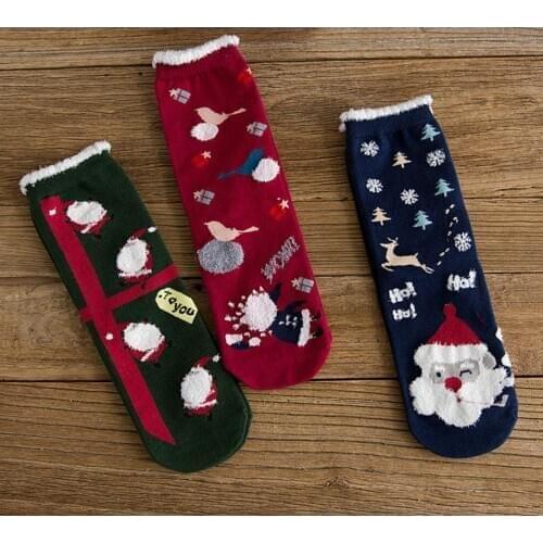 360pairs/lot 3D christmas deer/tree Santa Claus sock/christmas sock