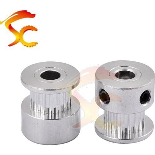 5pcs MXl 17 teeth MXl Timing Pulley 17teeth Bore 5mm for width 6mm MXL Timing Belt Small backlash MXL Belt