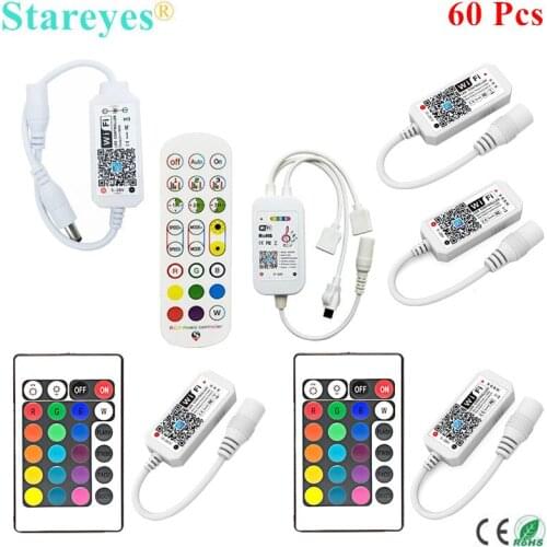 60 Pcs WiFi Magic Home Remote Controller 5V 12V 24V Dimmer Single color RGB RGBW Remote APP Alex Tuya Control For LED Strip