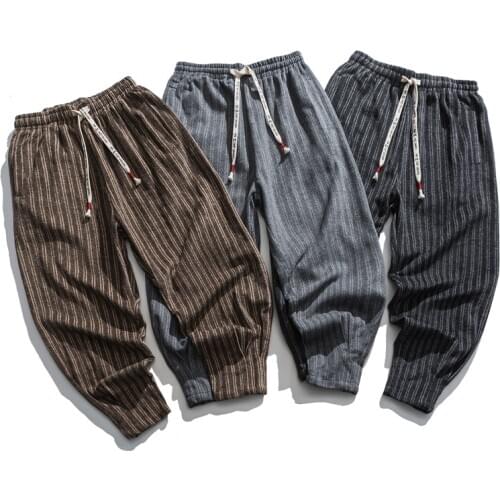 New Men‘s Jogger Sweatpants Fashion Trousers Male High Quality Striped Casual Harem Pants Woman Oversized Dropshipping