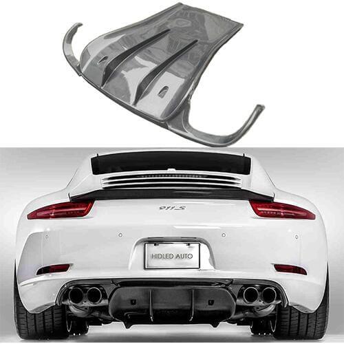 For Porsche 911 Series Carrera 991 Carbon Fiber Rear Bumper Racing Style Diffuser