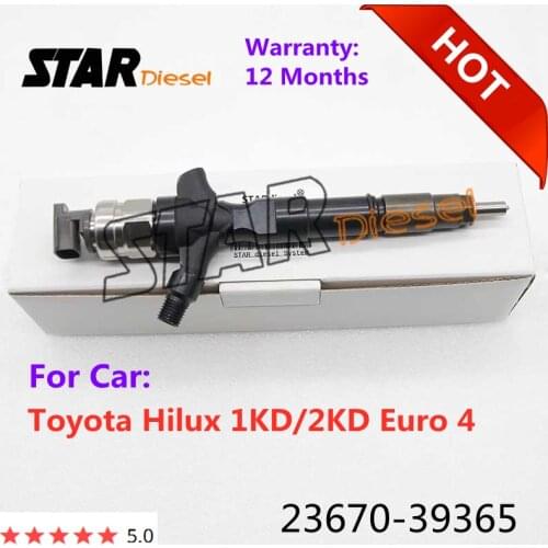 Diesel Injector 23670-39365 Common Rail Sprayer 2367039365 Auto Parts For Toyota Hilux 2.5/3.0 d 2010-1KD/2KD-FTV D-4D Euro 4