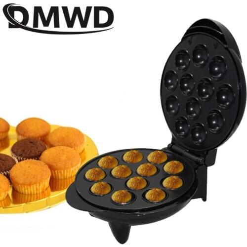 DMWD Electric Egg Tarts Baking Machine Automatic Mini Cup Cake Waffle Maker Toaster eggs bread Eggettes Puff Oven Grill EU Plug
