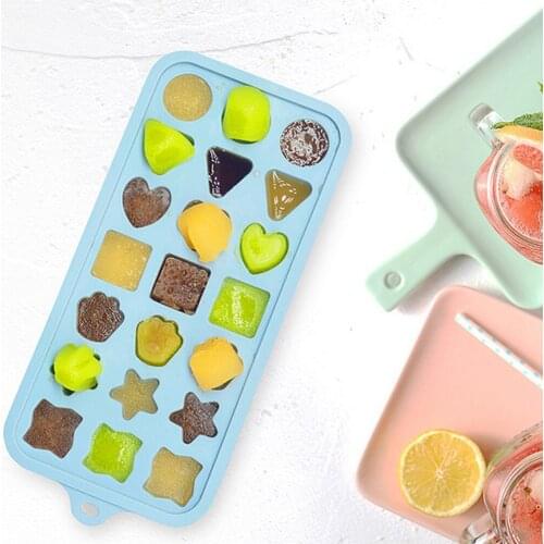 Ice Mould 21 Grids Ice Cube Tray Plastic PP Ice Cube Maker Food Grade Mold For Whiskey Cocktail Juice Ice Mould Kitchen Tool