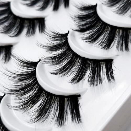 20 Pairs 6D Faux Mink Hair Natural False Eyelashes Extension Makeup Supplies