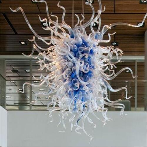 Spanish Multicolor Lamps Chihuly Style Modern Blown Customized Color Glass Chandelier for Sale