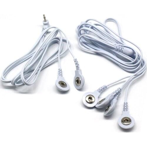 DC 2.5MM 2 Way 4 Way Electrode Cable Conductive Line Connecting Cables For Digital TENS Therapy Machine Massager Electrode Wire
