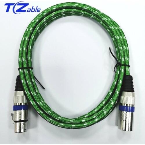 XLR Conector Cable Male to Female 3Pin OFC Audio Cable Foil+Braided Shielded For Microphone Mixer Amplifiers 2m 3m 5m AUX Cord