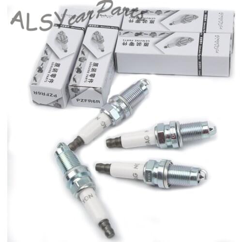 YMM 4pcs Spark Plugs Set Ignition plug 03C 905 601 PZFR6R For AUDI A1 A3 VW Golf Jetta Passat SKODA SEAT 1.4TSI 4-Cylinder