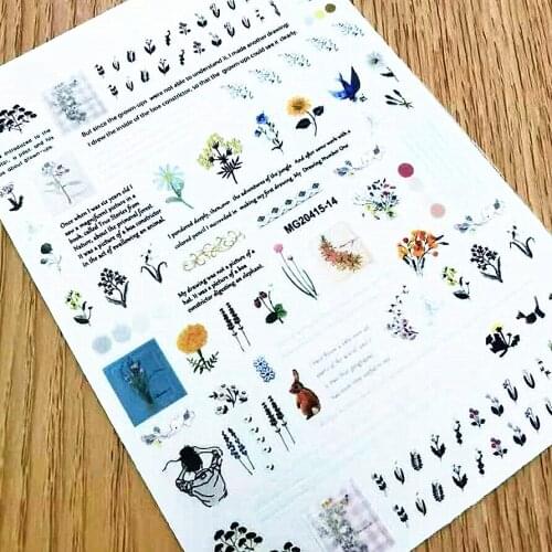 Newest MG415-17 3D cartoon flower design nail stickers 3d Japan Korea style nail decals self-adhesive DIY nail decoration wraps