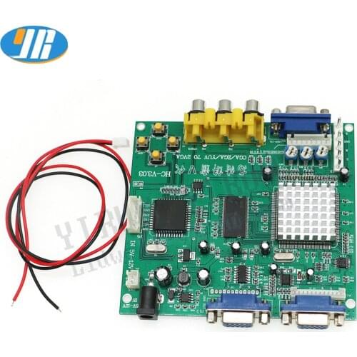 HD Video Converter Board CGA EGA YUV to VGA Arcade Game Converter VGA Output single/double out put With Cable