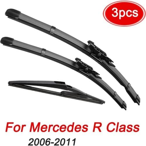 MIDOON Windscreen Wiper Blades For Mercedes Benz R GL M ML Class W251 W164 X164 Front Rear Window 2006 2007 2008 2009 2010 2011