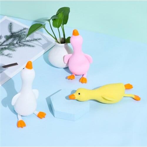 1pc Cute Fun Cartoon TPR Duck Stress Relief Squeeze Ball Squish Toy For Gifts