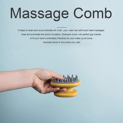 Hair Care Soft Silicone Mini Head Air Cushion Shower Portable Home Travel Washing Massage Comb Bathroom Wide Teeth Shampoo Brush
