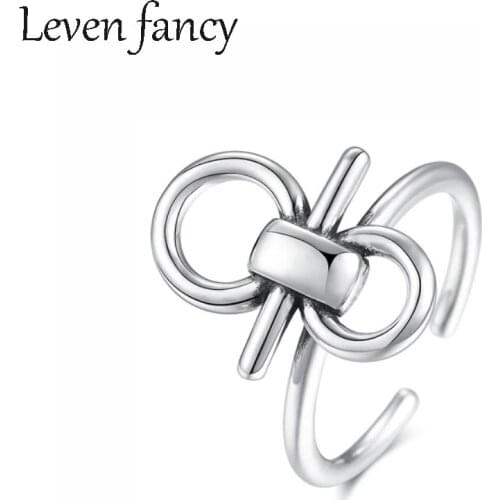 Vintage 925 Sterling Silver Classic Infinity Rings 8 Shape Knotted Band Best Friend Finger Ring Fine Jewelry Gift