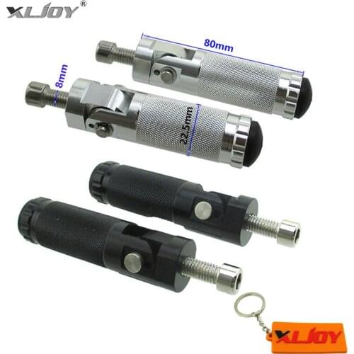 XLJOY CNC Motorcycle Folding Footpegs Rider Foot Rest Pegs Set Rearset