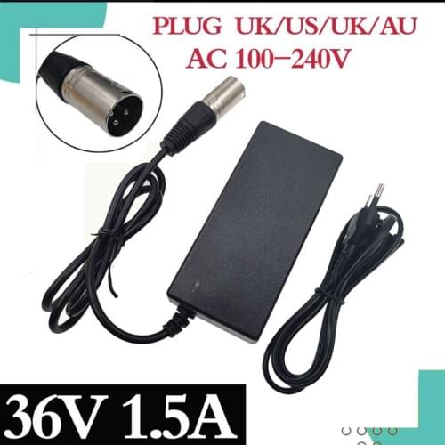 36V 1.5A lead-acid battery charger for 41.4V electric scooter e-bike wheelchair Charger lead acid battery 3-Pin XLR Connector