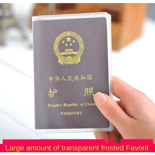 1PCS Women Men Organizer Card Busines Credit Wallet Waterproof Transparent PVC Passport Cover Travel Accessories ID Holder Set