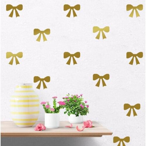 1pc Wall Stickers Home Decor Living Bedroom Wall Stickers for Kids Rooms Girls Rooms Wall DIY Decoration Sticker Bow Pattern