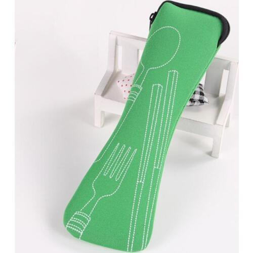 1pcs Portable Tableware Bag Dinner Set Travel Packaging Storage Box Dinnerware Picnic Fork Spoon Bag Travel Cutlery Bag