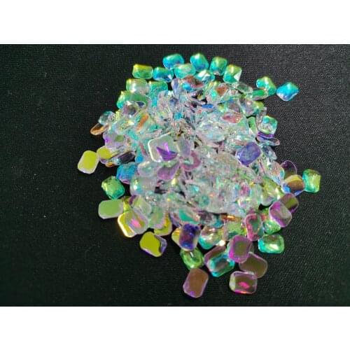 100Pcs Nail Aurora Ab Crystal Gem Rhinestone Decoration Symphony Resin Nail Art Tip Bead Polish Manicure Jewelry Charm Stone Kit