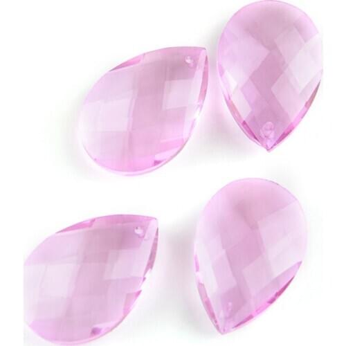 38mm/50mm Lilac Tear Drop Glass Crystal Prism DIY Pendant Chandelier Jewelry Suncatcher Spacer Faceted