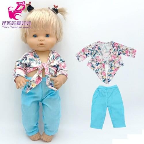 40 Cm Nenuco Doll Floral Shirt Ropa Y Su Hermanita Reborn Baby Doll Clothes Costumes