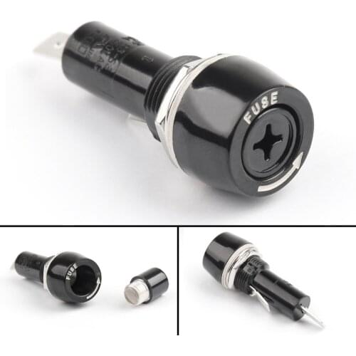 Areyourshop 4PCS SCI R3-53AA Panel Mount Chassis Fuse Holder For 6x30mm Glass Fuses 15A 250V