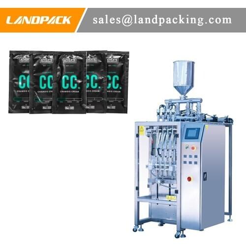 Automatic Small Sachet Chamois Cream Filling Packing Machine Ointment Multi Lane Sachet Packing Machine
