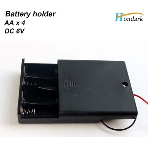 4XAA 4AA waterproof battery holder 4XLR06 battery shell 4X1.5V battery box with ON/OFF switch slide cover ,100pcs/lot