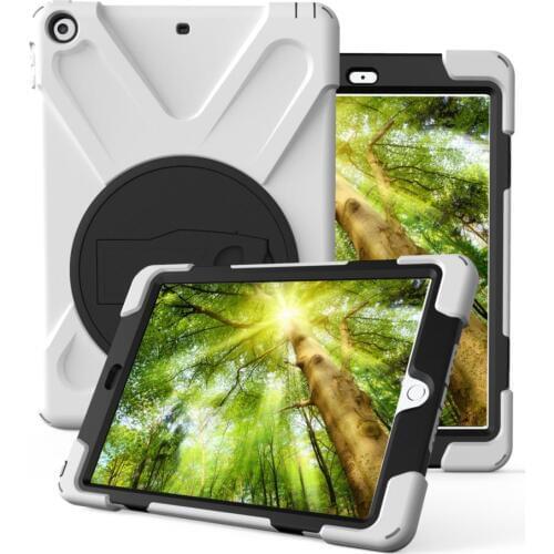 Case For Apple iPad 9.7 inch 2017 2018 New model A1822 A1823 A1893, ZVRUA Kids Safe Shockproof Armor Soft Silicone+Hard Cover