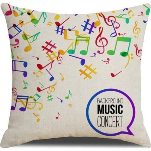 GY0181 Music Symbo AbstractCushion Case (No Filling) 1PC Polyester Home Decor Bedroom Decorative Sofa Car Throw Pillows