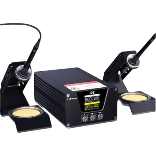 I2C 240W T12Plus intelligent Double Station For Welding Stand Electric iron Maintenance PCB Short Circuit Repair instrument Tool