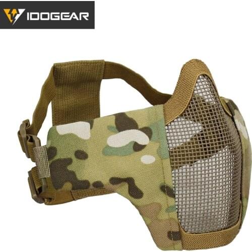 IDOGEAR Airsoft Mask Paintball Mask Mesh Half Face Mask Tactical Gear Paintball 3604