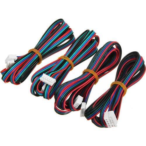 4pcs 100cm/200cm XH2.54 4pin to 6pin PH2.0 NEMA 17 Stepper Motor Cable DuPont line 3D Printer 42 Stepper Motor