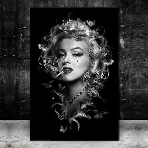 Smokeing Sexy Women Canvas Painting Classical Portrait Posters and Prints Quadros Wall Art Picture Home Decoration Cuadro
