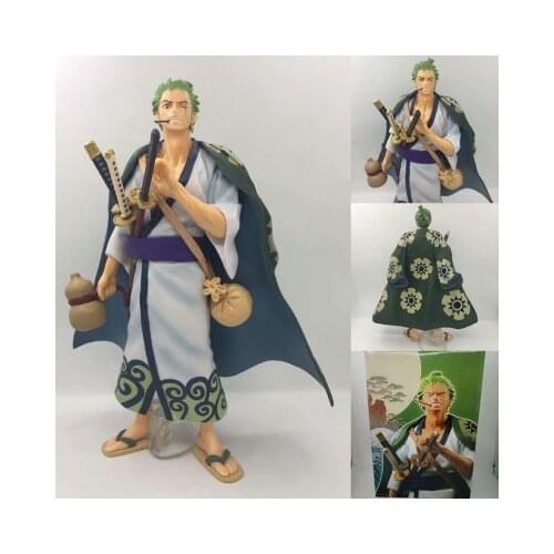 28cm Anime One Piece Roronoa Zoro Kimono Ver. PVC Action Figure Toys Collection Model Doll Gift